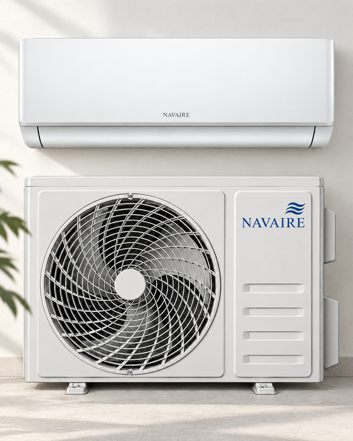 NAVAIRE 27K multi-split: one outdoor condenser serving three indoor units
